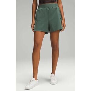 NWT Lululemon Stretch Woven Relaxed-Fit High-Rise Short 4" Dark Forest MEDIUM M